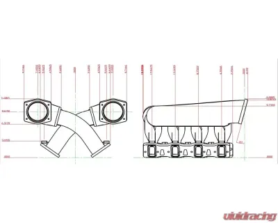 Sniper EFI Fabricated Intake Manifold Dual Plenum 102mm GM LS1/2/6, and Fuel Rail Kit Black - 820242