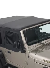 King 4WD Jeep TJ Replacement Soft Top With Tinted Windows No Doors For 97-06 Wrangler TJ Black Diamond                                     - 14010235 - Image 7
