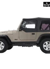 King 4WD Jeep TJ Replacement Soft Top With Tinted Windows No Doors For 97-06 Wrangler TJ Black Diamond                                     - 14010235 - Image 3