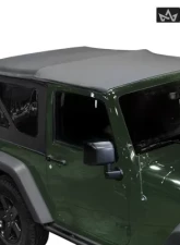 King 4WD Jeep JK Replacement Soft Top Tinted Windows For 07-09 Wrangler JK 2 Door Black Diamond                                     - 14010335 - Image 8