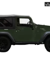 King 4WD Jeep JK Replacement Soft Top Tinted Windows For 07-09 Wrangler JK 2 Door Black Diamond                                     - 14010335 - Image 3