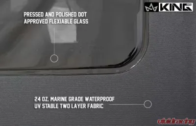 King 4WD Jeep JK Replacement Soft Top Tinted Windows For 07-09 Wrangler JK 4 Door Black Diamond - 14010435