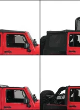 King 4WD Jeep JK Replacement Soft Top Tinted Windows For 07-09 Wrangler JK 4 Door Black Diamond                                     - 14010435 - Image 7
