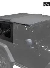 King 4WD Jeep JK Replacement Soft Top Tinted Windows For 10-18 Wrangler JK 2 Door Black Diamond                                     - 14010535 - Image 8