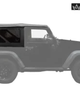 King 4WD Jeep JK Replacement Soft Top Tinted Windows For 10-18 Wrangler JK 2 Door Black Diamond                                     - 14010535 - Image 3