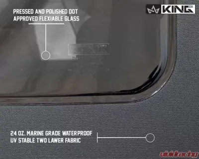 King 4WD Jeep JK Replacement Soft Top Tinted Windows For 10-18 Wrangler JK 2 Door Black Diamond - 14010535
