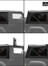 King 4WD Jeep JK Replacement Soft Top Tinted Windows For 10-18 Wrangler JK 2 Door Black Diamond                                     - 14010535 - Image 7