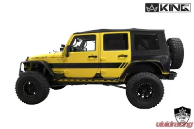 King 4WD Jeep JK Replacement Soft Top Tinted Windows For 10-18 Wrangler JK 4 Door Black Diamond - 14010635