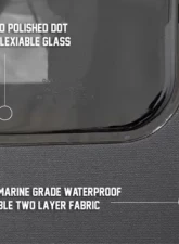 King 4WD Jeep JK Replacement Soft Top Tinted Windows For 10-18 Wrangler JK 4 Door Black Diamond                                     - 14010635 - Image 4