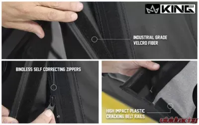 King 4WD Jeep JK Replacement Soft Top Tinted Windows For 10-18 Wrangler JK 4 Door Black Diamond - 14010635