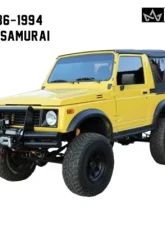 King 4WD Samurai Replacement Soft Top Tinted Windows For 86-94 Suzuki Samurai Black Diamond                                     - 14011035 - Image 5