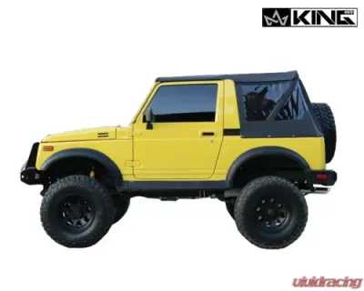 King 4WD Samurai Replacement Soft Top Tinted Windows For 86-94 Suzuki Samurai Black Diamond - 14011035
