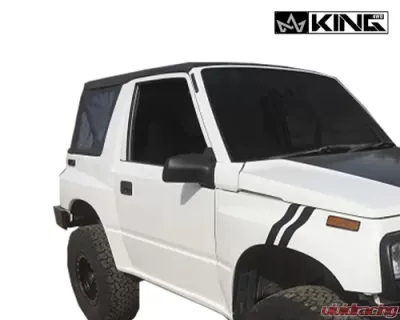 King 4WD Replacement Soft Top Tinted Windows For 86-94 Suzuki Sidekick/GEO Tracker Black Diamond - 14011135
