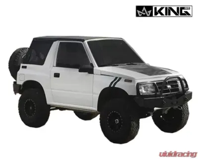 King 4WD Replacement Soft Top Tinted Windows For 86-94 Suzuki Sidekick/GEO Tracker Black Diamond - 14011135