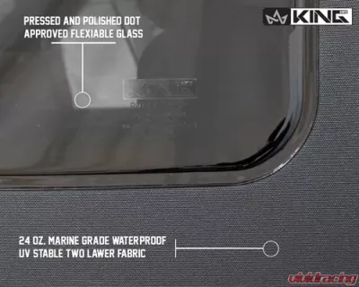 King 4WD Replacement Soft Top Tinted Windows For 86-94 Suzuki Sidekick/GEO Tracker Black Diamond - 14011135