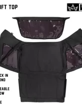 King 4WD Replacement Soft Top Tinted Windows For 86-94 Suzuki Sidekick/GEO Tracker Black Diamond                                     - 14011135 - Image 6