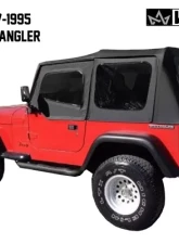 King 4WD Jeep YJ Replacement Soft Top Tinted Windows For 87-95 Wrangler YJ Black Diamond                                     - 14011235 - Image 2