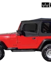 King 4WD Jeep YJ Replacement Soft Top Tinted Windows For 87-95 Wrangler YJ Black Diamond                                     - 14011235 - Image 3