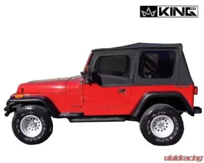 King 4WD Jeep YJ Replacement Soft Top Tinted Windows For 87-95 Wrangler YJ Black Diamond - 14011235