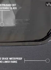 King 4WD Jeep YJ Replacement Soft Top Tinted Windows For 87-95 Wrangler YJ Black Diamond                                     - 14011235 - Image 5