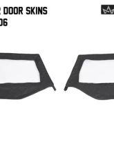 King 4WD Jeep TJ Half Door Uppers Replacement Soft Upper Doors Tinted For 97-06 Wrangler TJ Black Pair                                     - 14019935T - Image 7