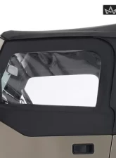 King 4WD Jeep TJ Half Door Uppers Replacement Soft Upper Doors Tinted For 97-06 Wrangler TJ Black Pair                                     - 14019935T - Image 2