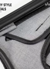 King 4WD Jeep TJ Half Door Uppers Replacement Soft Upper Doors Tinted For 97-06 Wrangler TJ Black Pair                                     - 14019935T - Image 5