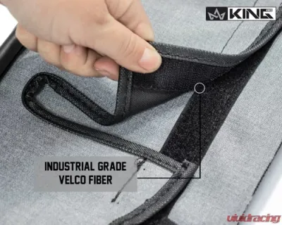 King 4WD Jeep TJ Half Door Uppers Replacement Soft Upper Doors Tinted For 97-06 Wrangler TJ Black Pair - 14019935T