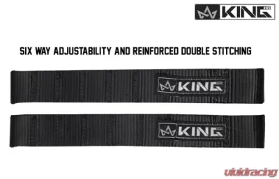 King 4WD Jeep Interior Door Strap Heavy Duty Adjustable All Jeep Years Black - 16010001