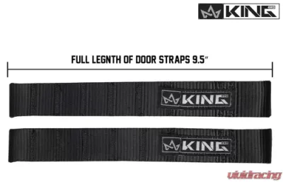 King 4WD Jeep Interior Door Strap Heavy Duty Adjustable All Jeep Years Black - 16010001