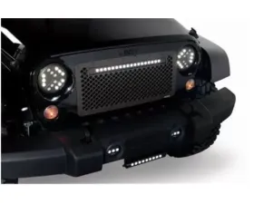 Putco Anodized Alum Lighted Boss Grille with 20-Inch Luminix Light Bar (Cut to Fit) Jeep Wrangler 2007-2018