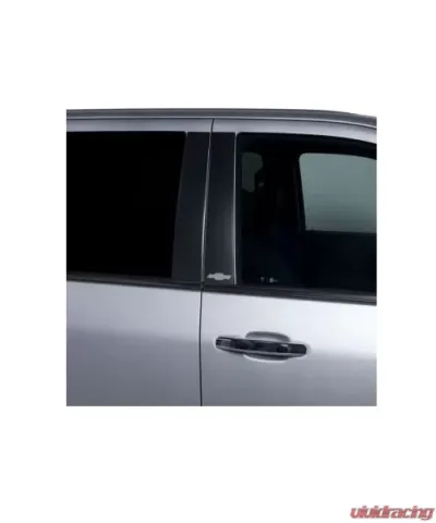 Putco Black Platinum Pillar Posts Crew | Dual Cab - Bow Tie Etching Chevrolet Silverado 1500 2019-2020 - 402670BPGM-1