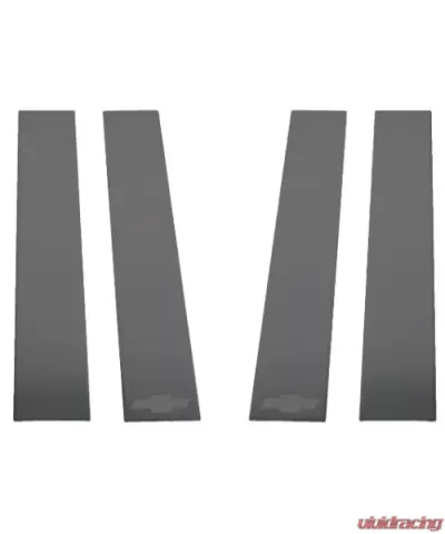 Putco Black Platinum Pillar Posts Chevrolet Bow Tie Etching (6-Piece) Chevrolet Silverado HD 2500 | 3500 2020 - 402671BPGM-1