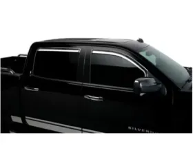 Putco Element Chrome Window Visors 4 Door - Crew Cab Chevrolet Silverado 1500 LD 2014-2018