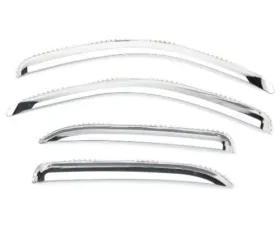 Putco Element Chrome Window Visors 4 Door - Double Cab Chevrolet Silverado 1500 LD 2014-2018