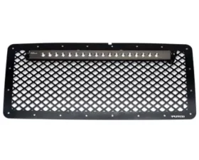Putco Black Grille with 20-Inch Luminix Light Bar Designer FX Grilles Stainless Steel Jeep Wrangler 2007-2018