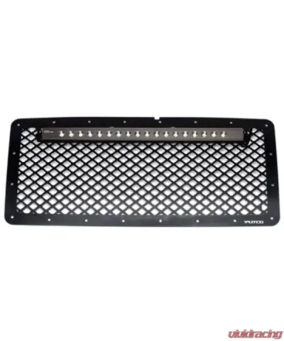 Putco Black Grille with 20-Inch Luminix Light Bar Designer FX Grilles Stainless Steel Jeep Wrangler 2007-2018 - 64178L