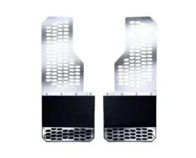 Putco Mud Skins - Polished Stainless Steel with Hex Shield Set of 2 Ford F-150 2015-2020