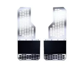 Putco Mud Skins - Polished Stainless Steel with Hex Shield Set of 2 Chevrolet Silverado HD | GMC Sierra HD 2015-2019