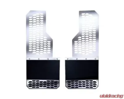 Putco Mud Skins - Polished Stainless Steel with Hex Shield Set of 2 Chevrolet Silverado HD | GMC Sierra HD 2015-2019 - 78075