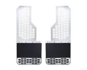 Putco Mud Skins - Brushed SS with Hex Shield Set of 2 Fits Front Ram HD 2010-2018