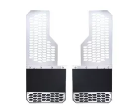 Putco Mud Skins Pair Brushed SS with Hex Shield (Fits Rear) Ram HD 2010-2018