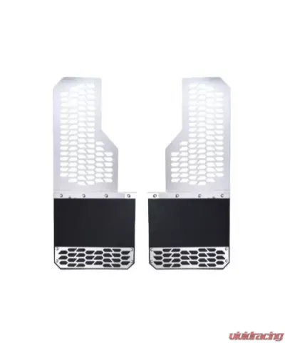Putco Mud Skins Pair Brushed SS with Hex Shield (Fits Rear) Ram HD 2010-2018 - 78165