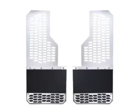 Putco Mud Skins Pair Brushed SS with Hex Shield (Rear) Chevrolet Silverado | GMC Sierra HD 2015-2019