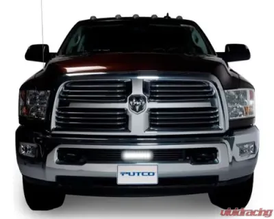 Putco Bar Style Bumper Grille Inserts with 10-Inch Luminix Light Bar (Black) Ram HD 2500 | 3500 2011-2018 - 87175L