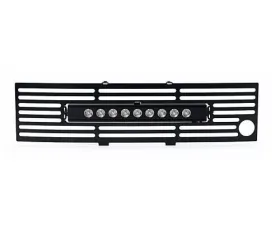 Putco EcoBoost SS Blk Bar Bumper Grille Insert with 10-Inch Luminix Light Bar Ford F-150 2011-2014