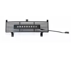 Putco Black Bar Design Bumper Grille Insert with Curved Flush 10-Inch Light Bar Chevrolet Silverado 2500 | 3500 HD 2015-2019