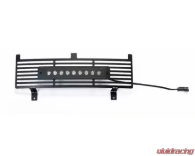 Putco Black Bar Design Bumper Grille Insert with Curved Flush 10-Inch Light Bar Chevrolet Silverado 2500 | 3500 HD 2015-2019 - 87195L