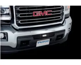Putco Black Bar Design Bumper Grille Insert with Flush 6-Inch Luminix Light Bar GMC Sierra HD 2015-2019