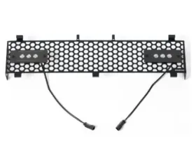 Putco Black Punch Design with Qty 2 - 6-Inch Light bars Bumper Grille Inserts Stainless Steel Ford SuperDuty F-250 | F-350 2011-2016